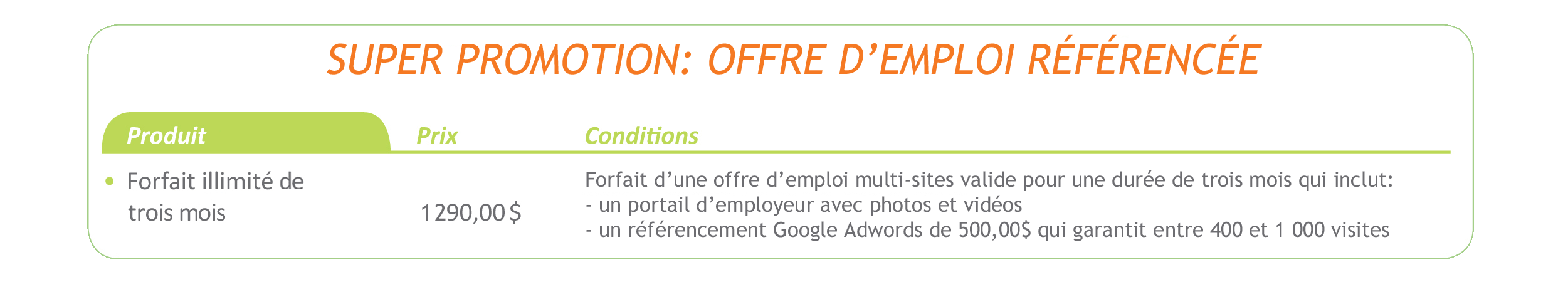 Super promotion: Offre d'emploi référencée Super promotion: offre d'emploi référencée
